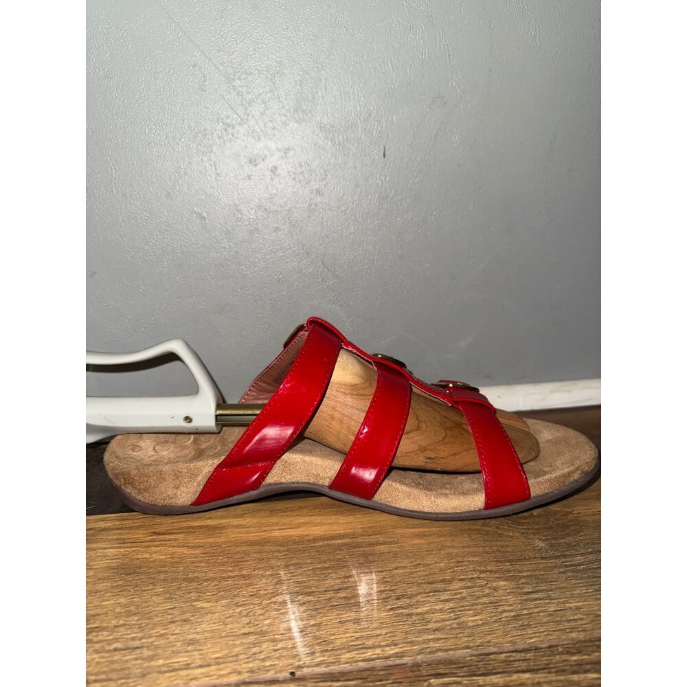 Vionic Misa Red Patent Leather Triple Strap Adjus… - image 6